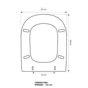 Ideal S. Acquatonda Sedile completo per WC